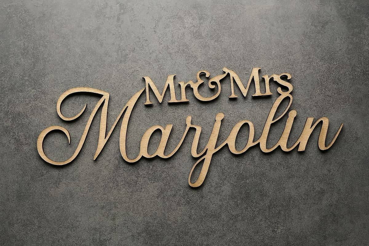 Mr & Mrs Lettering